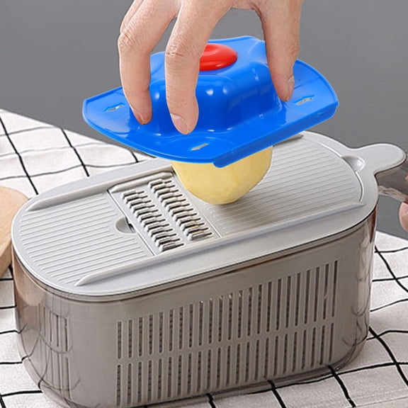 ETEREAUTY Durable Plastic Finger Guard for Mandoline Slicer Kitchen Hand Protector in Sky Blue