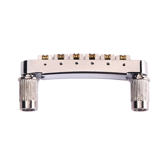 ETEREAUTY Electric Guitar Roller Bridge Tunomatic Roller Bridge for Style Silver 1Pack