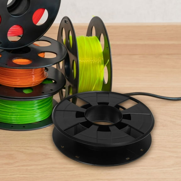 ETEREAUTY Empty Cable Reel Cable Extension Storage Black Plastic for 3D Printing Users 1 Set