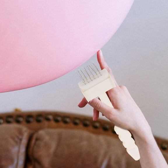 ETEREAUTY Ergonomic White Balloon Popper Tool for Balloon Removal Fast Cleanup and Reusable Design