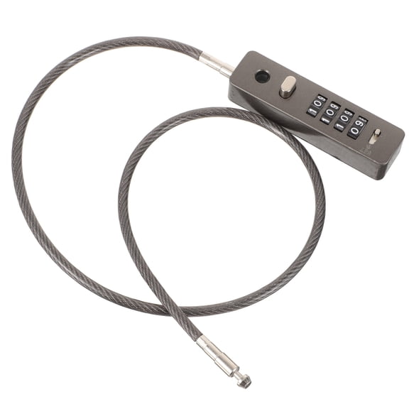 ETEREAUTY Grey Cable Lock with Combination 4 Digit Code for Industrial Luggage and Outdoor Security