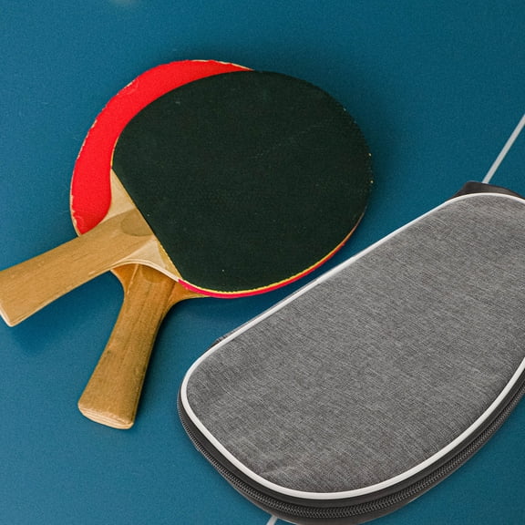 ETEREAUTY Grey Table Tennis Case with Water-Resistant Padding and Protective Storage Bag for Pong