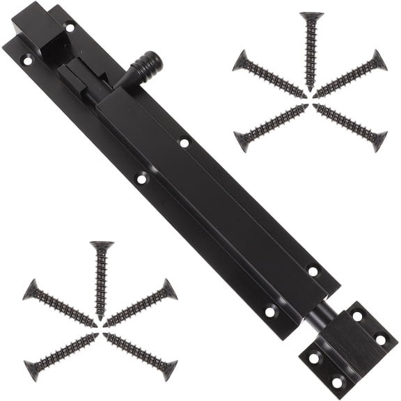 ETEREAUTY Black Sliding Lock Bolt Door Latch Durable Thick Material for Home Security