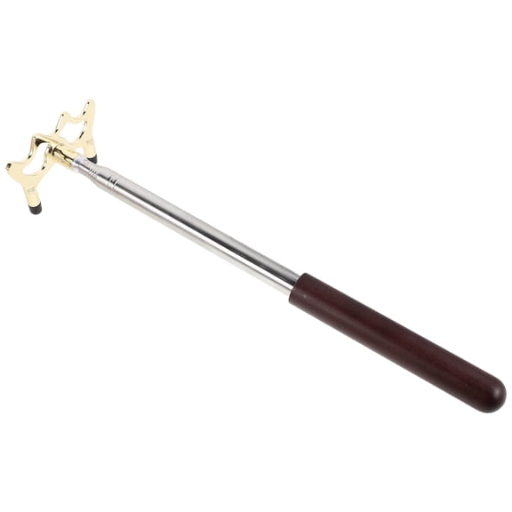 ETEREAUTY Retractable Pool Bridge Stick with Wood Handle and Stainless Steel Durable Frame