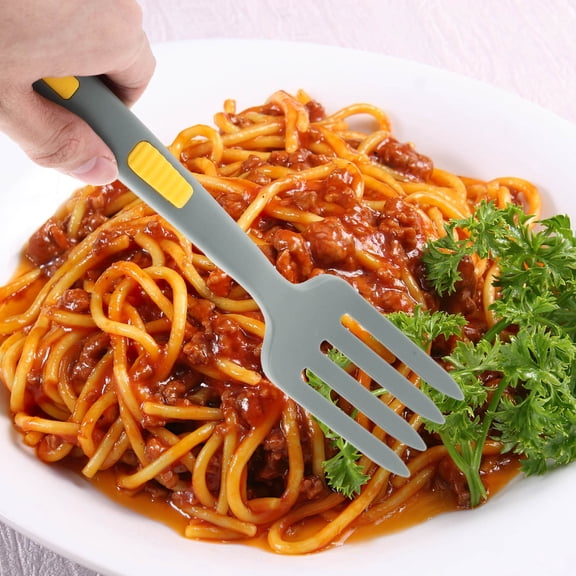 ETEREAUTY Large Silicone Fork, Dark Grey, for Home Cooking and Fruit Eating