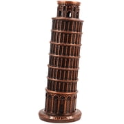 ETEREAUTY Leaning Tower of Pisa Model Handmade Zinc Alloy Brown Architectural Prop for Decoration 3 15 x 1 79 x 1 79 Inches