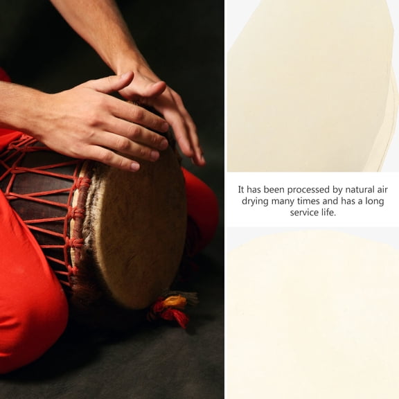 ETEREAUTY Light Yellow Drum Skin Replacement Durable Percussion Instrument Accessory