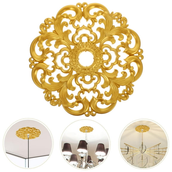 ETEREAUTY Lighting Ceiling Medallion Ring Golden Material for Home and Business Decor