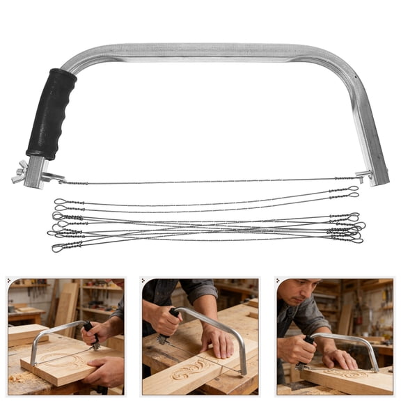 ETEREAUTY Portable Coping Saw Set with Replacement Blades for Woodworking and Metal Cutting