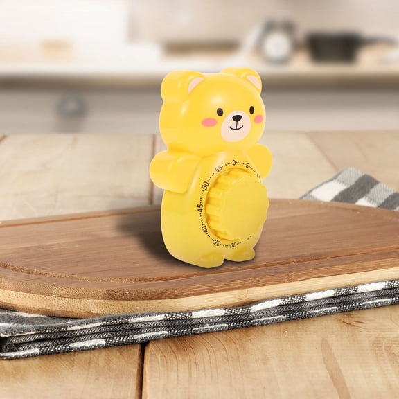 ETEREAUTY Portable Manual Kitchen Timer Yellow Animal Design Mechanical Time Manager