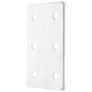 ETEREAUTY Eterauty Flat Aluminum Profile Plate, Plated Silver Carbon Steel Bracket for Indoor and Outdoor Fixing
