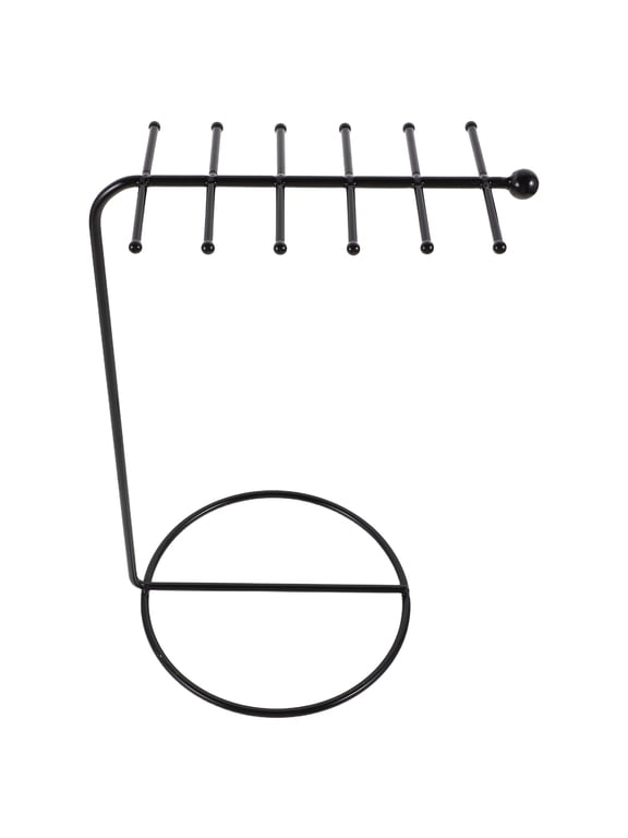 Metal Necklace Display Stand with Hanging Organizer for Jewelry and Keychains