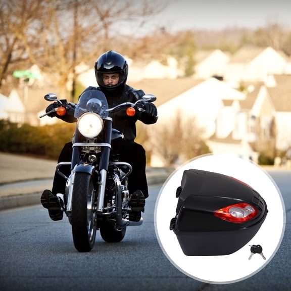 ETEREAUTY Motorbike Rear Box Black Ergonomic Design Backrest Durable Motorcycle Accessory