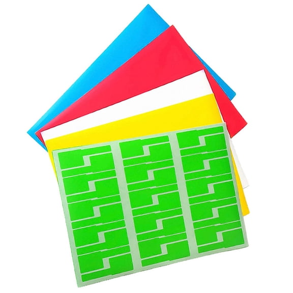 ETEREAUTY Network Cable Labels Stickers Multicolor P Shape Self Adhesive Identification Markers Tags