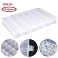 thumbnail image 1 of PartyKindom  Transparent Jewelry Storage Box 36 Grids Removable Dividers, 1 of 1