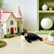 ETEREAUTY Realistic Resin Penguin Figurine Floating Outdoor Statue for Garden