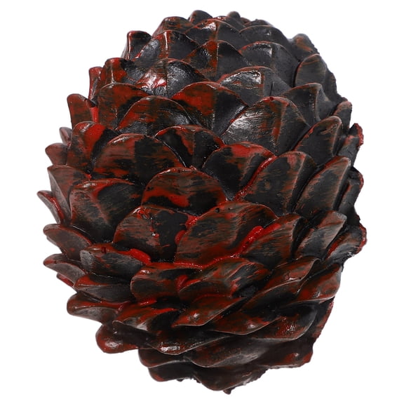 ETEREAUTY Outdoor Key Storage Box in Dark Brown Resin Pine Cone Design Ideal for Garden and Yard