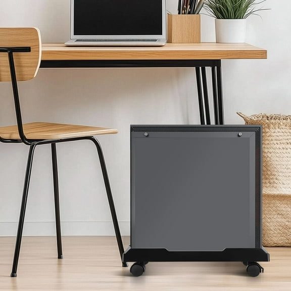 ETEREAUTY PC Floor Riser Sturdy Construction Black ABS For School Users In Office 1Set Back to School