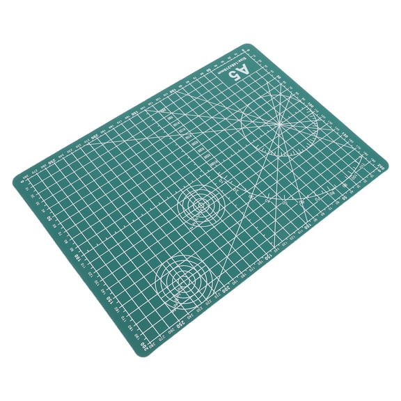 ETEREAUTY Portable A5 Green Cutting Mat Double Sided with Ruler for Sewing and Art Craft Use