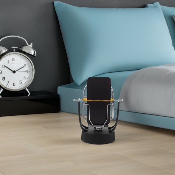 ETEREAUTY Silent Black Phone Swing Device for Home with Dual Phone Rocker and Universal Compatibility