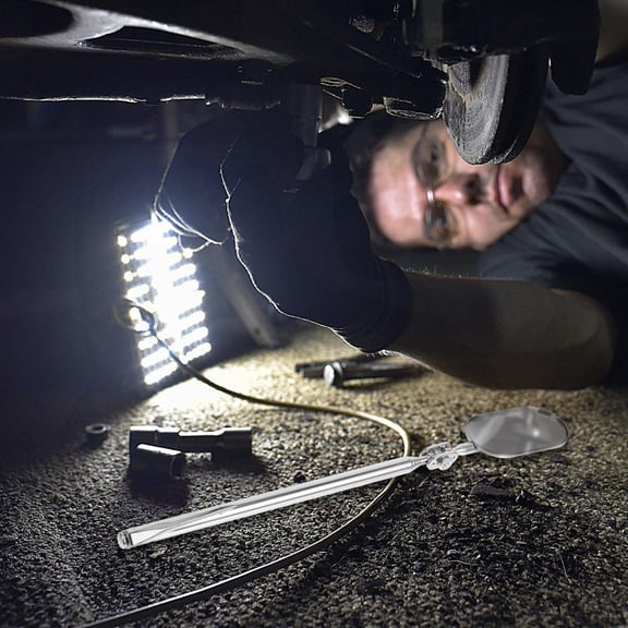 ETEREAUTY Portable Telescoping Mirror Tool for Mechanical Inspection with Glass Mirror and Pocket Clip