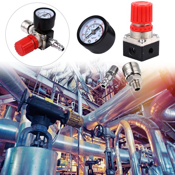 ETEREAUTY Pressure Regulating Valve with Gauge Practical Air Compressor Control Accessory