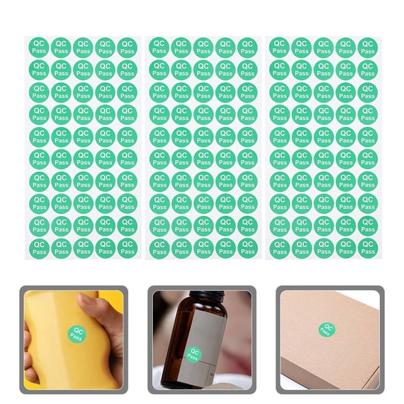 ETEREAUTY Quality Control Stickers Light Green Durable Adhesive for Decoration 10Sheets