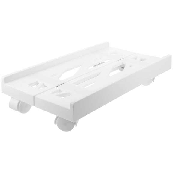 ETEREAUTY Rolling Pc Floor Stand White Universal Expansion Computer Cart for Home and Office Use