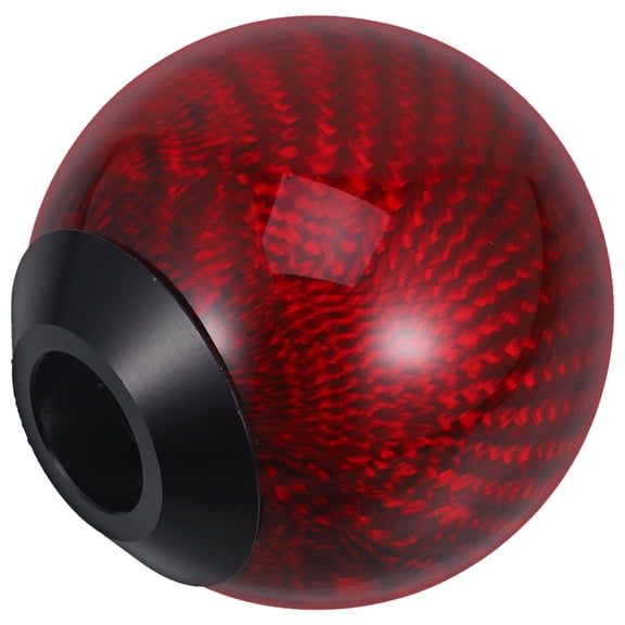 ETEREAUTY Red Round Carbon Fiber Pattern Gear Shift Knob for Manual Transmission Cars, and Stylish Car Accessory