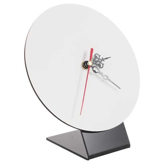 ETEREAUTY Round White Wood Clock Face Blank for Crafting with Silent Mechanism Kit and Multipurpose Use