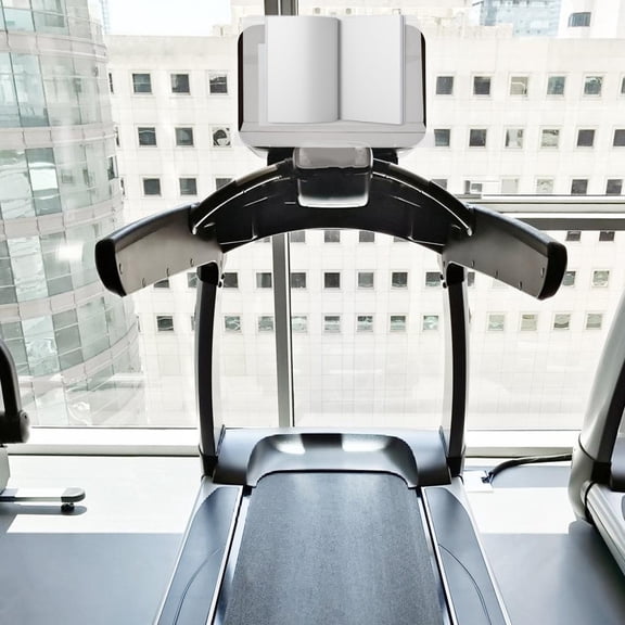 ETEREAUTY Sleek White Acrylic Treadmill Book Rack with Durable Material for Comfortable Home Use