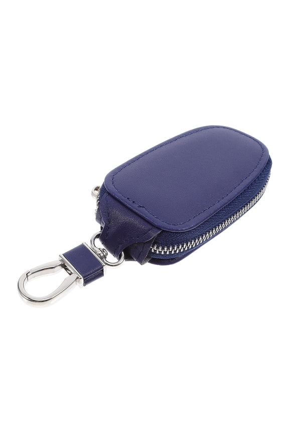 Small Key Bag for Car Keys with Zipper Blue Lightweight Key Organizer for Easy Storage