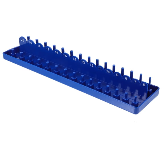 ETEREAUTY Socket Rails Organizer Blue Durable PP Material Socket Holder for Garage Storage