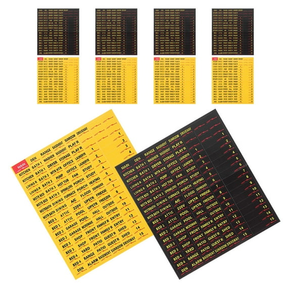ETEREAUTY Switch Identifier System Stickers Assorted Color for Clear Home Fuse Box Labeling