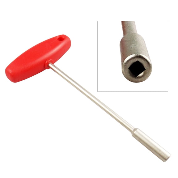ETEREAUTY T Shape Sleeve Spanner for Bike Wire Tightener Red Adjustable Sturdy Steel Tool