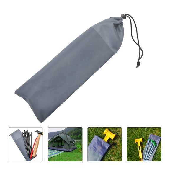 ETEREAUTY Tent Stake Stuff Sack 2Pcs Lightweight Storage Bag Assorted Color Simple Design