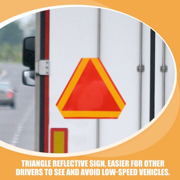 ETEREAUTY Triangle Reflectors Highway Safety Triangle Reflective Sign with Reflective Material 1Set
