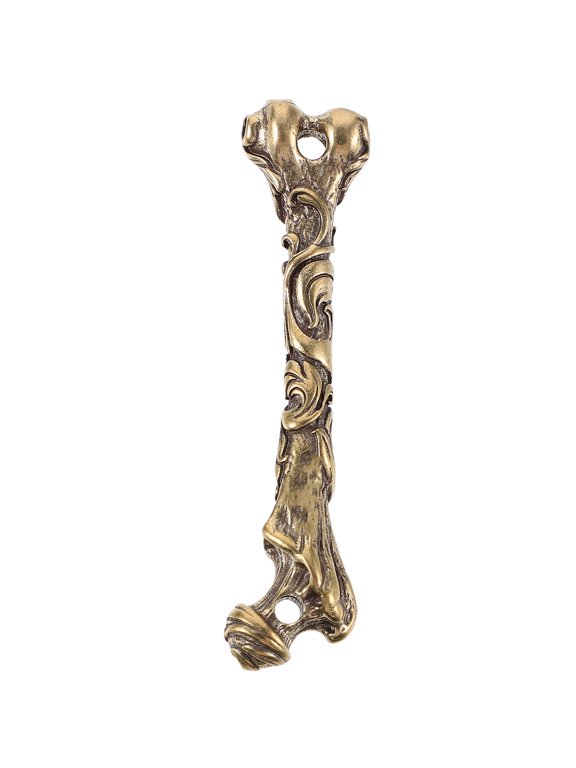 Brass Bone Key Charm Decorative Keychain Pendant for Desk and Bag Ornament