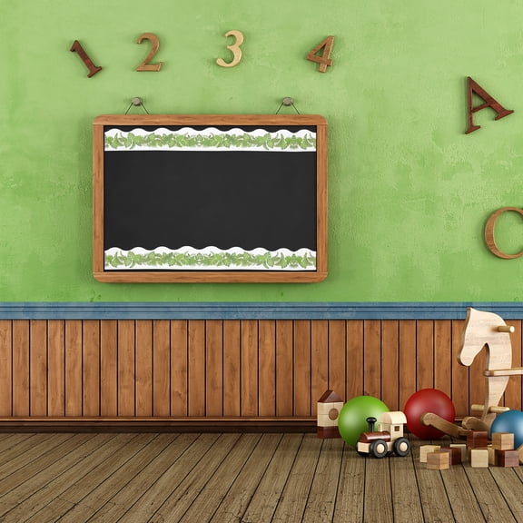 ETEREAUTY Wear Resistant Bulletin Board Border Paper with Tree Leaf Design for Classroom Decoration