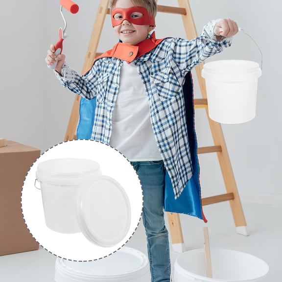 ETEREAUTY White Gallon Bucket with Handle Airtight Storage Bucket with Lid for Paint