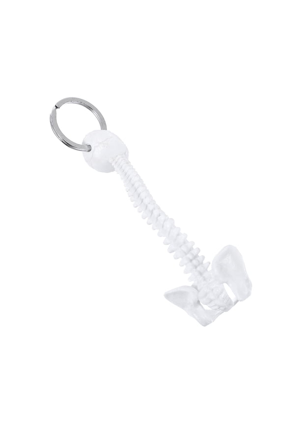 White Spine Keyring Designed for Decoration with Safe Plastic Material