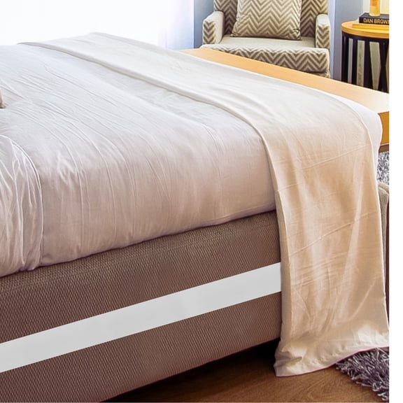 ETEREAUTY Etereautey White Oxford Cloth Bed Straps, Adjustable for Fitted Sheets