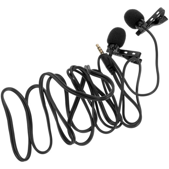 ETEREAUTY small microphone Lapel Microphone Black Plastic 1Pack for Video Recording