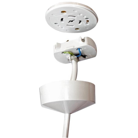 ETERNA - Pre-Wired Plug in Ceiling Rose, White