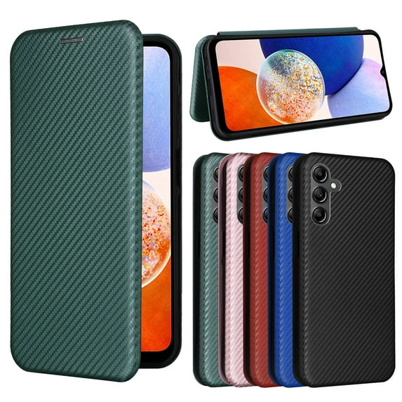 ETFAST Carbon Fiber Leather Wallet Phone Case For Samsung Galaxy M55 M54 M53 M52 M51 M34 M33 M32 M31S M31 M21S M30S M23 M15 M14 M13 M12 M11 Leather Phone case