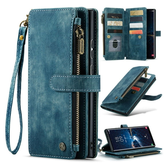 ETFAST Leather Phone Case Wallet With Card Holder Zipper For Samsung Galaxy Note 20 Ultra Note 10 Plus High Quality Leather Phone Case For Samsung Galaxy Note