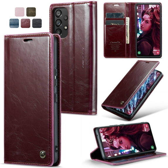 ETFAST Leather Phone Case Wallet With Card Holder For Samsung Galaxy A55 A35 A25 A15 A54 A34 A24 A14 A53 A33 A23 A13 A52 A32 A22 A12 A51 A50 A30 A20 A04S Leather Phone Case