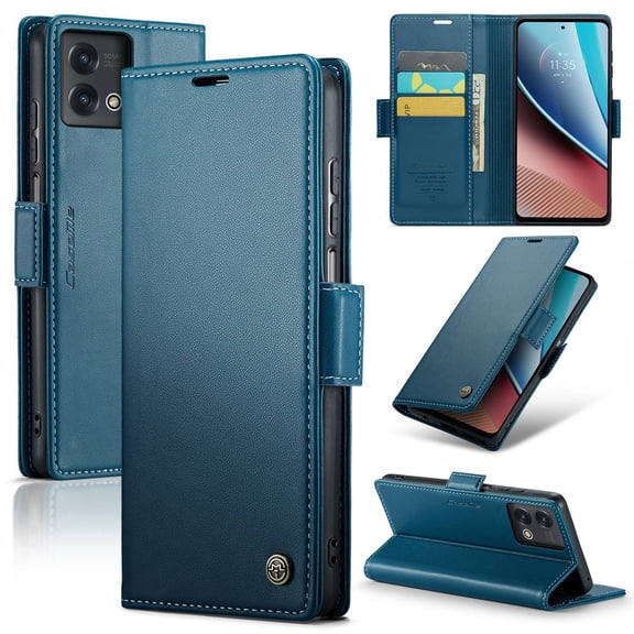 ETFAST Leather Phone Case Wallet With Card Holder Zipper For Motorola G Stylus 5G 2023 High Quality Leather Phone Case