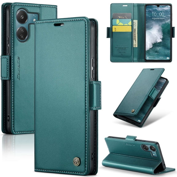ETFAST Leather Phone Case Wallet With Card Holder Zipper For Redmi 13C High Quality Leather Phone Case