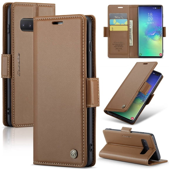 ETFAST Leather Phone Case Wallet With Card Holder Zipper For Samsung Galaxy S10 Plus S10 High Quality Leather Phone Case
